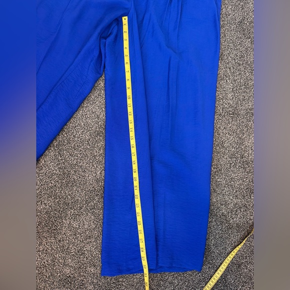 Liz Claiborne Royal Blue Wide Leg Pants, Plus Size 18 Zipper Elastic Waist NWTS - Picture 9 of 12